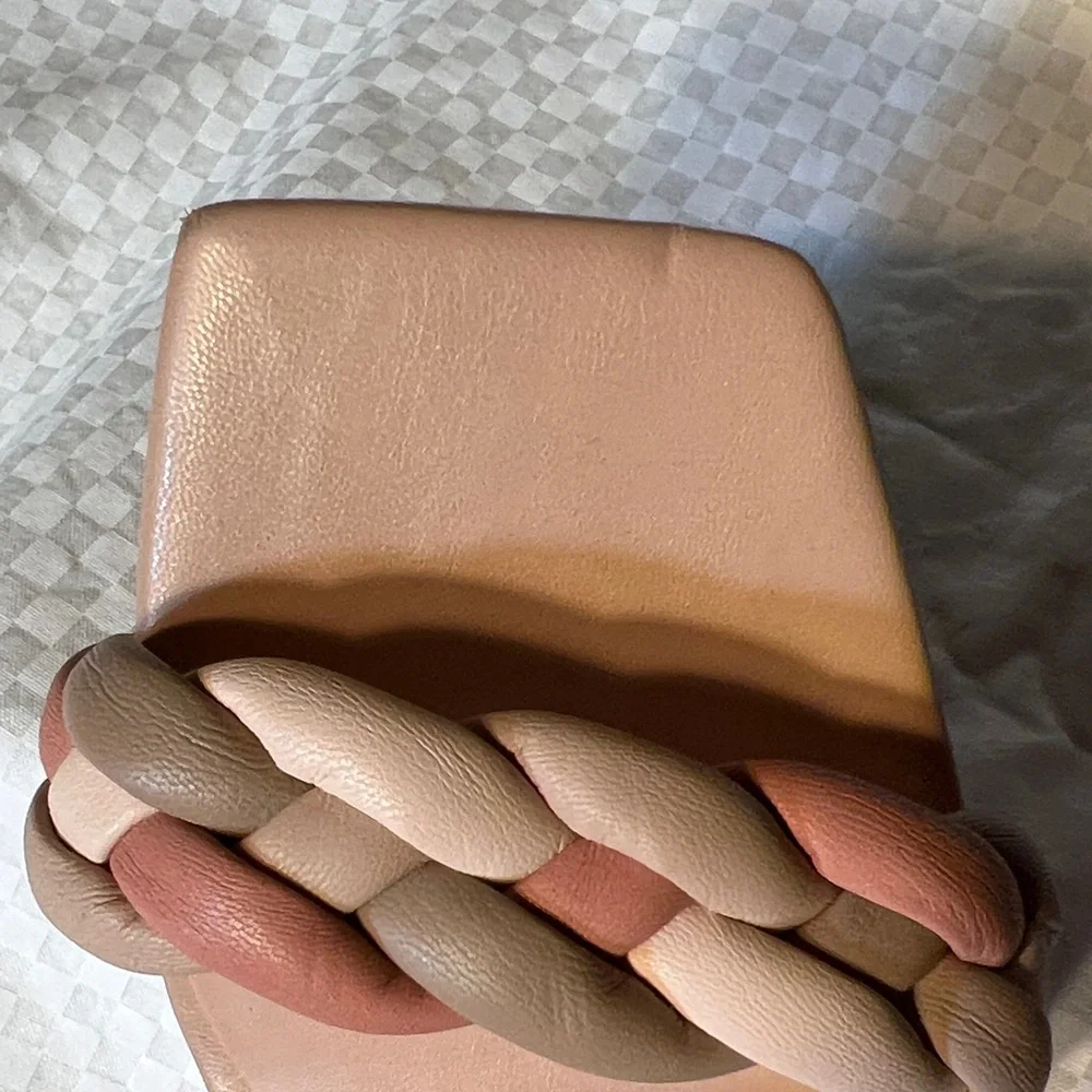 Dolce Vita Women's Braided Sandals - Pink and Tan - Picture 5 of 6